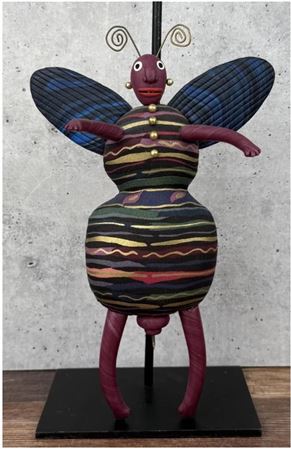 Folk Art Textile Wall Sculpture