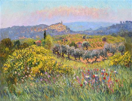 LE CHAMPS FLEURI VERS LA CADIERE D'AZUR