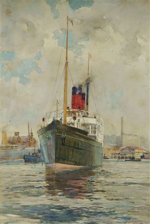 S.S. Maheno by Charles Ephraim Smith Tindall - Auction record, sale price, and art valuation. Compare with similar artists and explore comparable artworks.