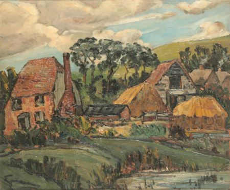 Farm by Stanley Grimm - Auction record, sale price, and art valuation. Compare with similar artists and explore comparable artworks.