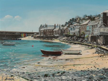 'Mousehole' by Gordon Smith - Auction record, sale price, and art valuation. Compare with similar artists and explore comparable artworks.