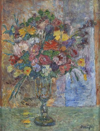 Sample artwork by Jan Cybis (1897 - 1972), known for impressionism, influenced by cézanne and bonnard, color trend in polish painting, themes of still life, nude, and landscape - View similar artists and auction records