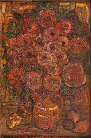 Flowers in a clay jug by Emil Krcha - Auction record, sale price, and art valuation. Compare with similar artists and explore comparable artworks.