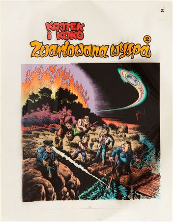 "Kajtek i Koko. Zwariowana wyspa 2", okładka, 1990 by Janusz Christa - Auction record, sale price, and art valuation. Compare with similar artists and explore comparable artworks.