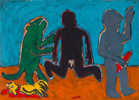 Sacrifice of a rooster by Ryszard Grzyb - Auction record, sale price, and art valuation. Compare with similar artists and explore comparable artworks.