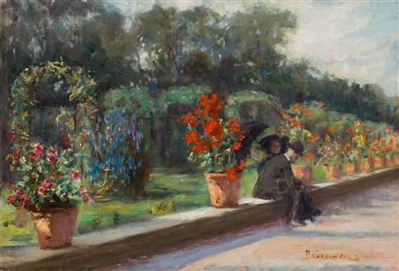 Rest in a garden by Wladyslaw Podkowinski - Auction record, sale price, and art valuation. Compare with similar artists and explore comparable artworks.