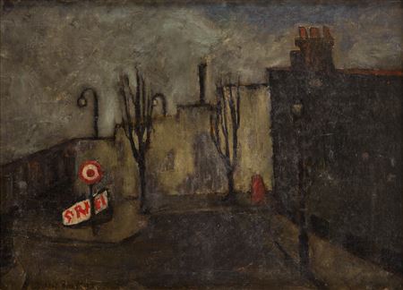 Suburbs at night