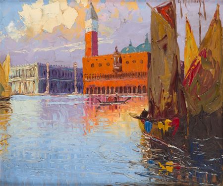View of the Doge's Palace in Venice