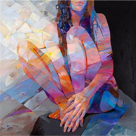 Sample artwork by Adam Wator (Born 1970), known for abstract figurative painting - View similar artists and auction records