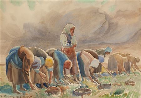 "Digging beets" ("Digging potatoes"), 1933