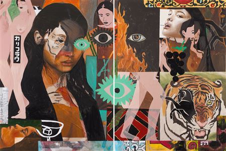 Sample artwork by Przemyslaw Wojciak (Born 1992), known for comic art, cartoonish figure painting, graphics, magazine illustration, woodcuts - View similar artists and auction records