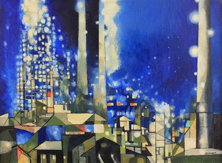 "Night Grid (Handley Electric Plant), 1951"