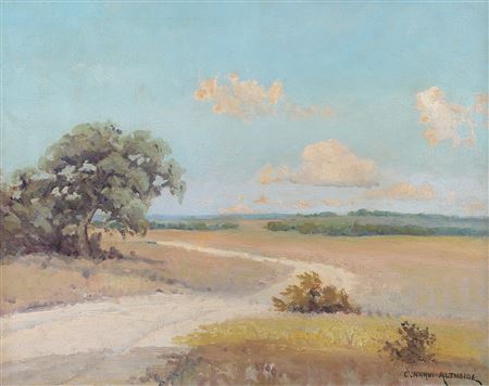 Landscape near San Antonio by Charles Altheide - Auction record, sale price, and art valuation. Compare with similar artists and explore comparable artworks.