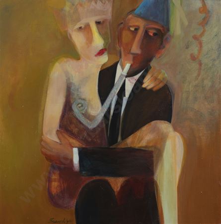 Sample artwork by Cynthia Breusch (Born 1959), known for graphic design, illustration, teaching - View similar artists and auction records