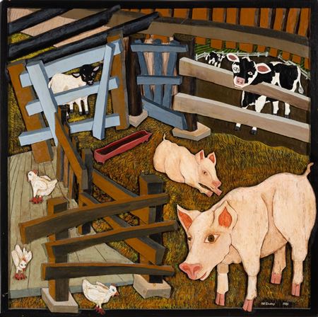 Swamp Hill Farm with Large Pig, 1981