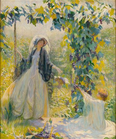 Grape Arbor (also known as Autumn Fruits and Wisteria)