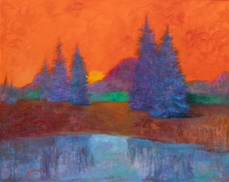 Landscape by Alan Lachman - Auction record, sale price, and art valuation. Compare with similar artists and explore comparable artworks.
