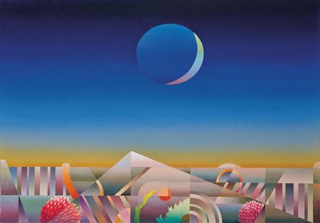 Zunehmender Mond by Roman Haller - Auction record, sale price, and art valuation. Compare with similar artists and explore comparable artworks.