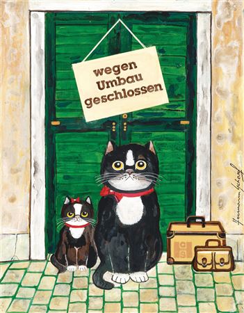 Wegen Umbau geschlossen by Hermann Gunter Scharf - Auction record, sale price, and art valuation. Compare with similar artists and explore comparable artworks.