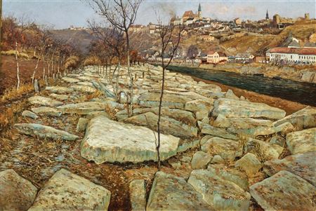 Ice Floes on the Banks of the Thaya