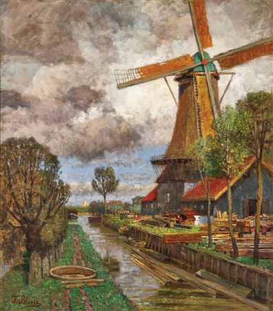 An den Nordendyk. Dordrecht (Die Mühle “De Nachtegaal” in Dordrecht)
