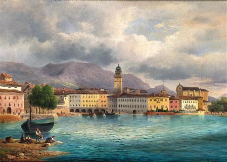 A View of Riva on Lake Garda by Carl Lafite - Auction record, sale price, and art valuation. Compare with similar artists and explore comparable artworks.