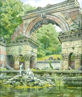 The Roman Ruin in the park of Schönbrunn
