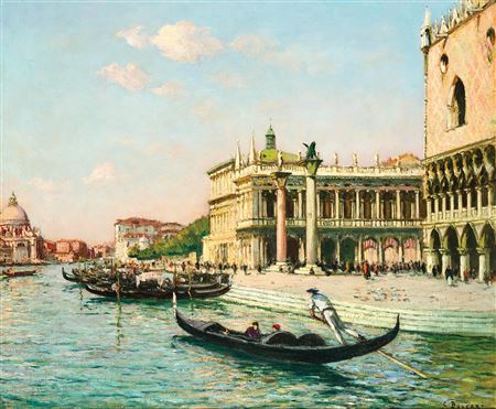 Sample artwork by Gaston H Boucart (1878 - 1962), known for land-and townscape paintings - View similar artists and auction records