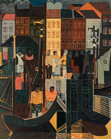 The Visserskaai in Ostend by Jacques Maes - Auction record, sale price, and art valuation. Compare with similar artists and explore comparable artworks.