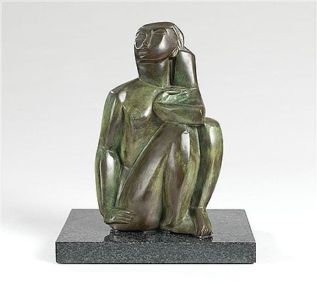 Sitting nude