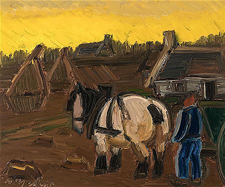 Farmer with horse