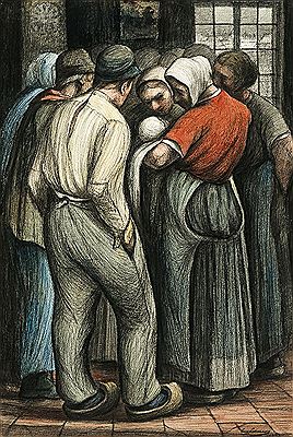 Sample artwork by Eugène (Baron) Laermans (1864 - 1940), known for figure, genre, landscape painting and drawings - View similar artists and auction records