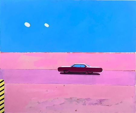 DESERT-SCAPE WITH AUTOMOBILE