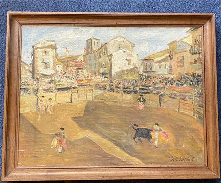 Bullfighting scene