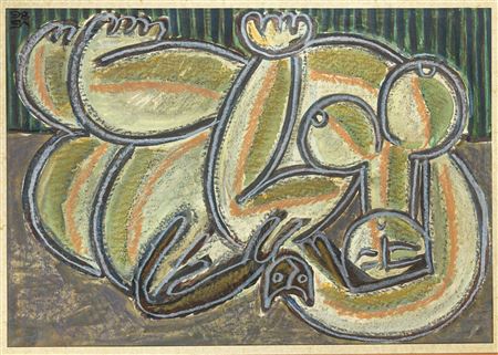 Nude with cat, 1986