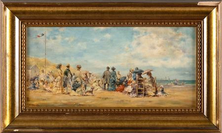 Beach scene with figures. by Wolfgang Tritt - Auction record, sale price, and art valuation. Compare with similar artists and explore comparable artworks.