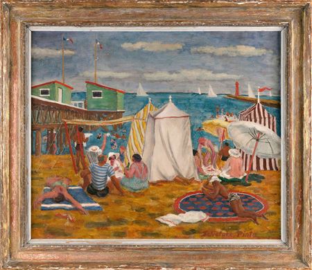 Beach scene, France.