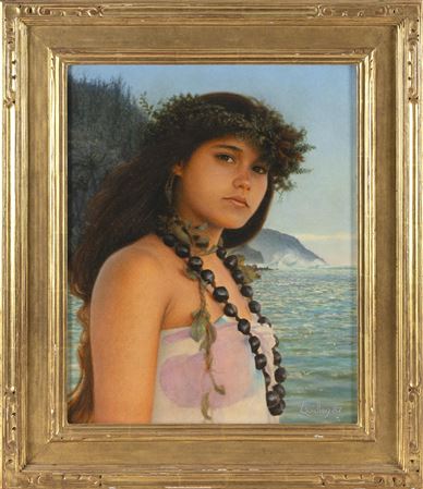 A young Hawaiian woman.