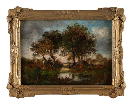 Figure at a stream.