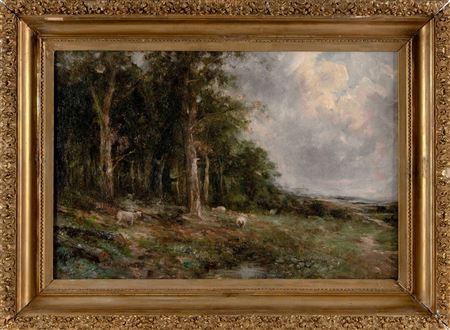 Landscape with sheep.