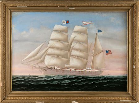 Portrait of the whaler Fleetwing.