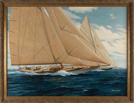 Two yachts racing