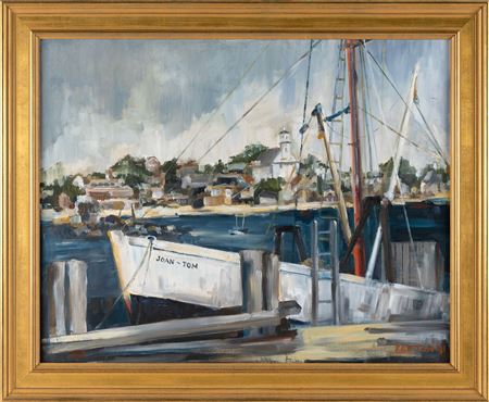 The Joan-Tom docked in Provincetown Harbor.
