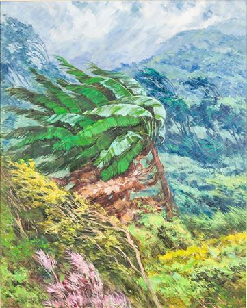 Sample artwork by Arecio Moncada (Born 1954), known for landscapes, nature painting - View similar artists and auction records