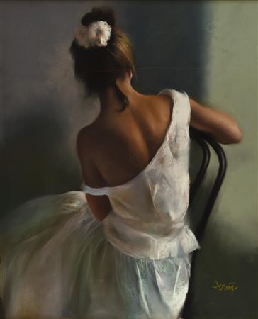 Back of seated girl