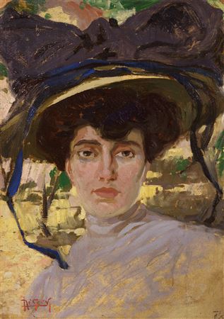 Portrait of his wife