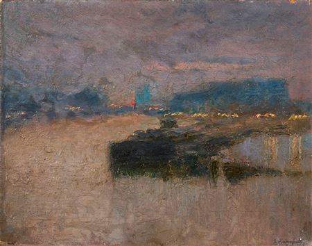 View of the Thames at sunset