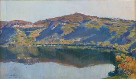 Lake Nemi, 1927 by Carlo Montani - Auction record, sale price, and art valuation. Compare with similar artists and explore comparable artworks.