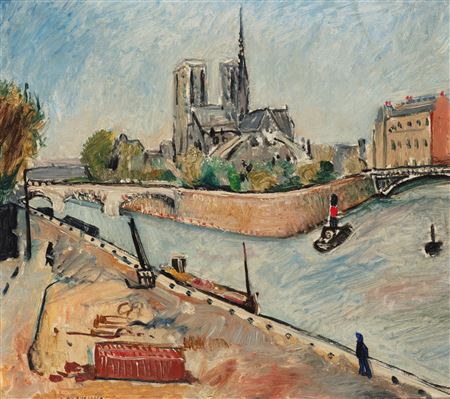 Paris, view with Notre-Dame by Cesare Breveglieri - Auction record, sale price, and art valuation. Compare with similar artists and explore comparable artworks.