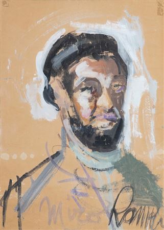 Portrait of Bepi Longo by Miro Romagna - Auction record, sale price, and art valuation. Compare with similar artists and explore comparable artworks.